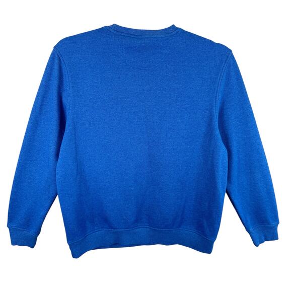 IZOD Advantage Performance Stretch Blue Cotton Blend Crew Neck Sweatshirt Mens L - Picture 2 of 5